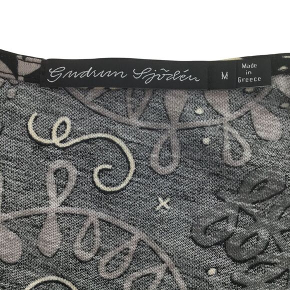 Gudrun Sjoden Shirt Dress sz M Floral Paisley Organic Pockets BOHO Lagenlook NEW - Picture 11 of 14